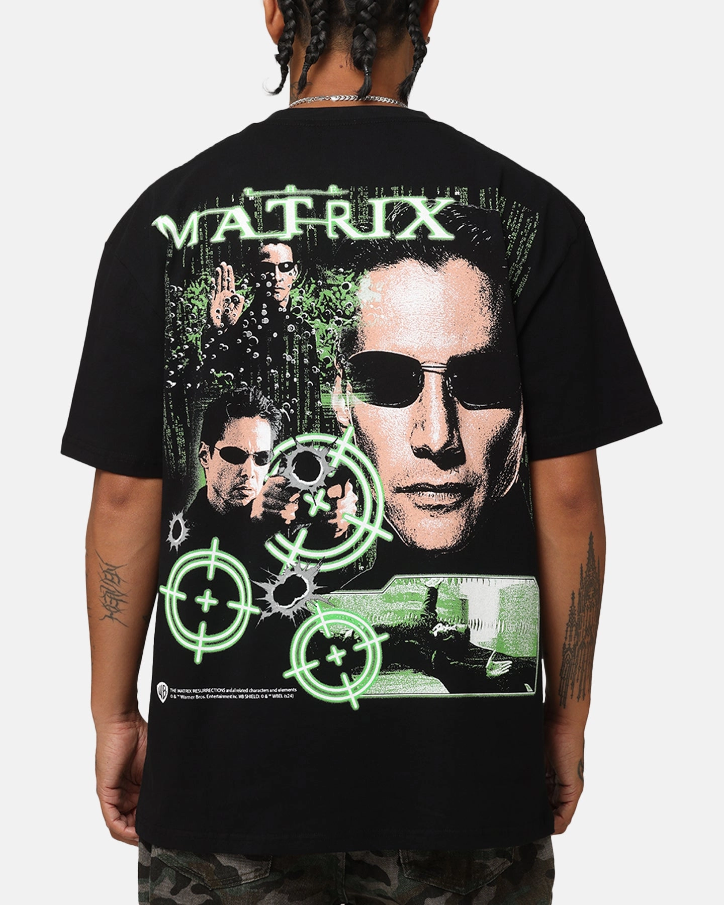 American Thrift X The Matrix Neo Bullets Heavy T-Shirt Black