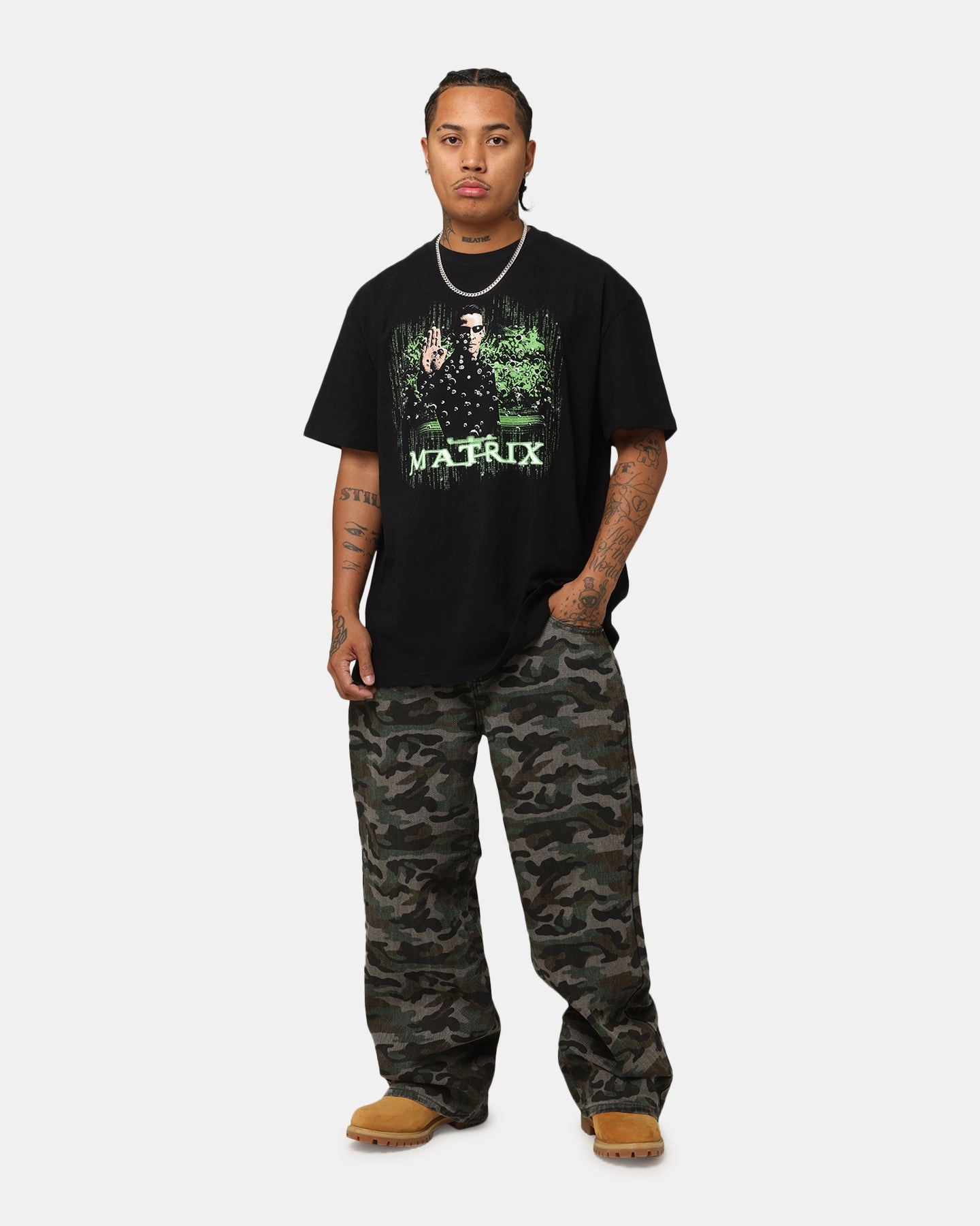 American Thrift X The Matrix Neo Bullets Heavy T-Shirt Black