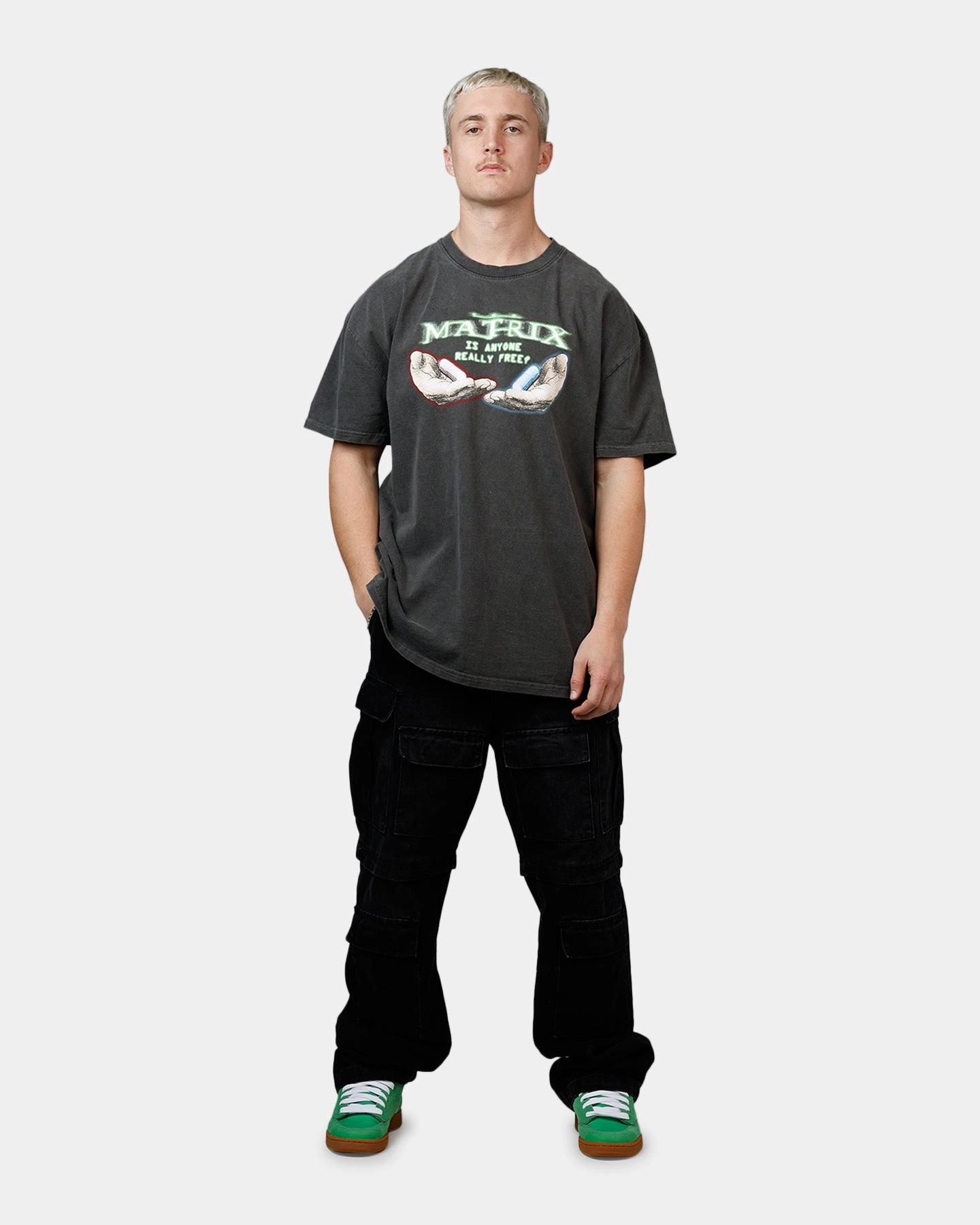 American Thrift X The Matrix Pills Heavyweight T-Shirt Black