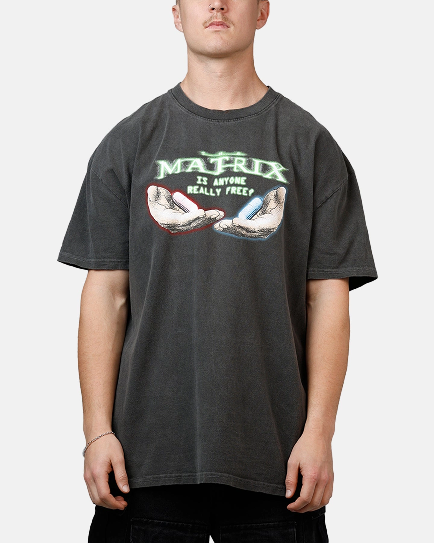 American Thrift X The Matrix Pills Heavyweight T-Shirt Black