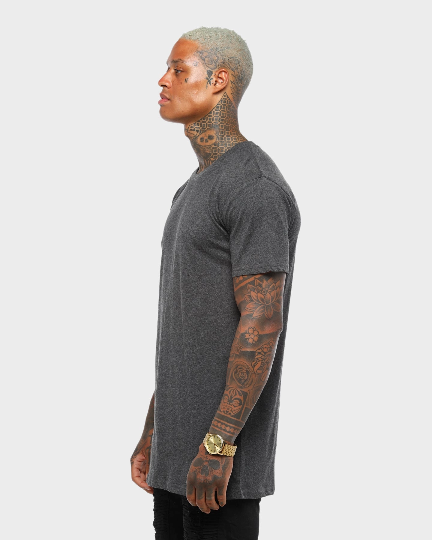 AS Colour Tall Tee Asphalt Marle