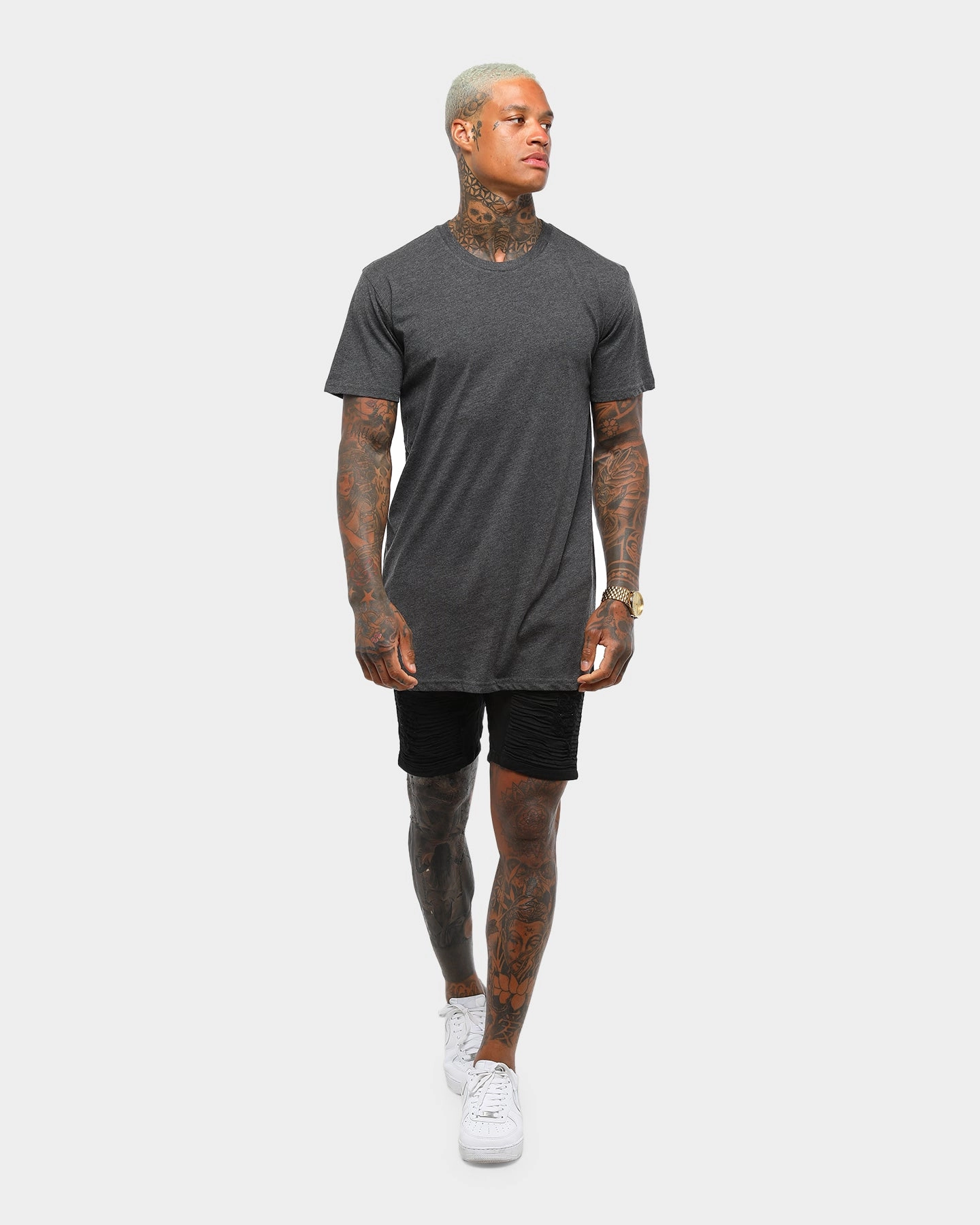 AS Colour Tall Tee Asphalt Marle