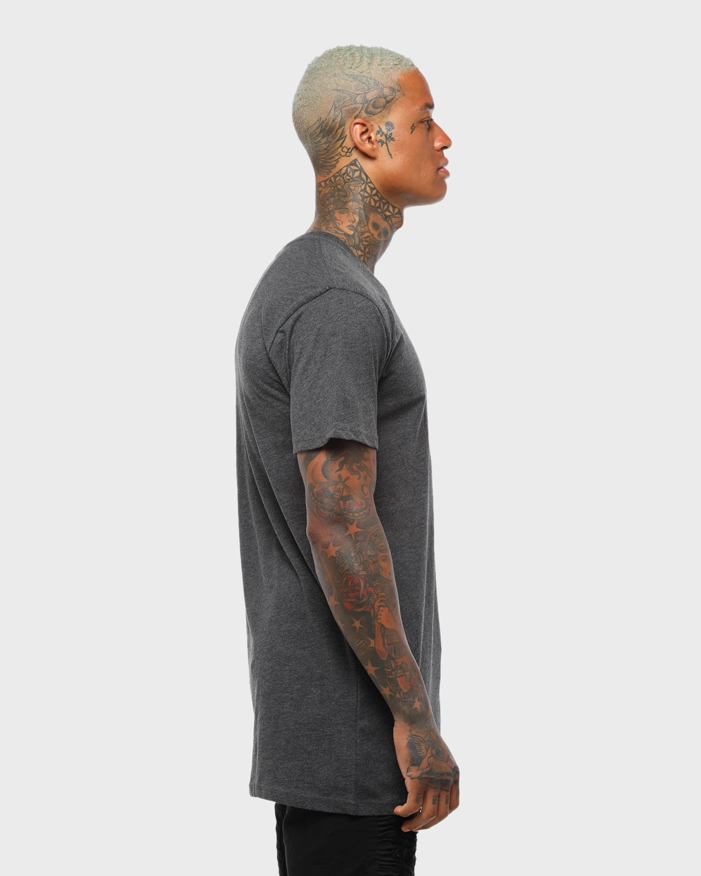 AS Colour Tall Tee Asphalt Marle