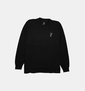 Backside Long Sleeve Mens T-Shirt - Black