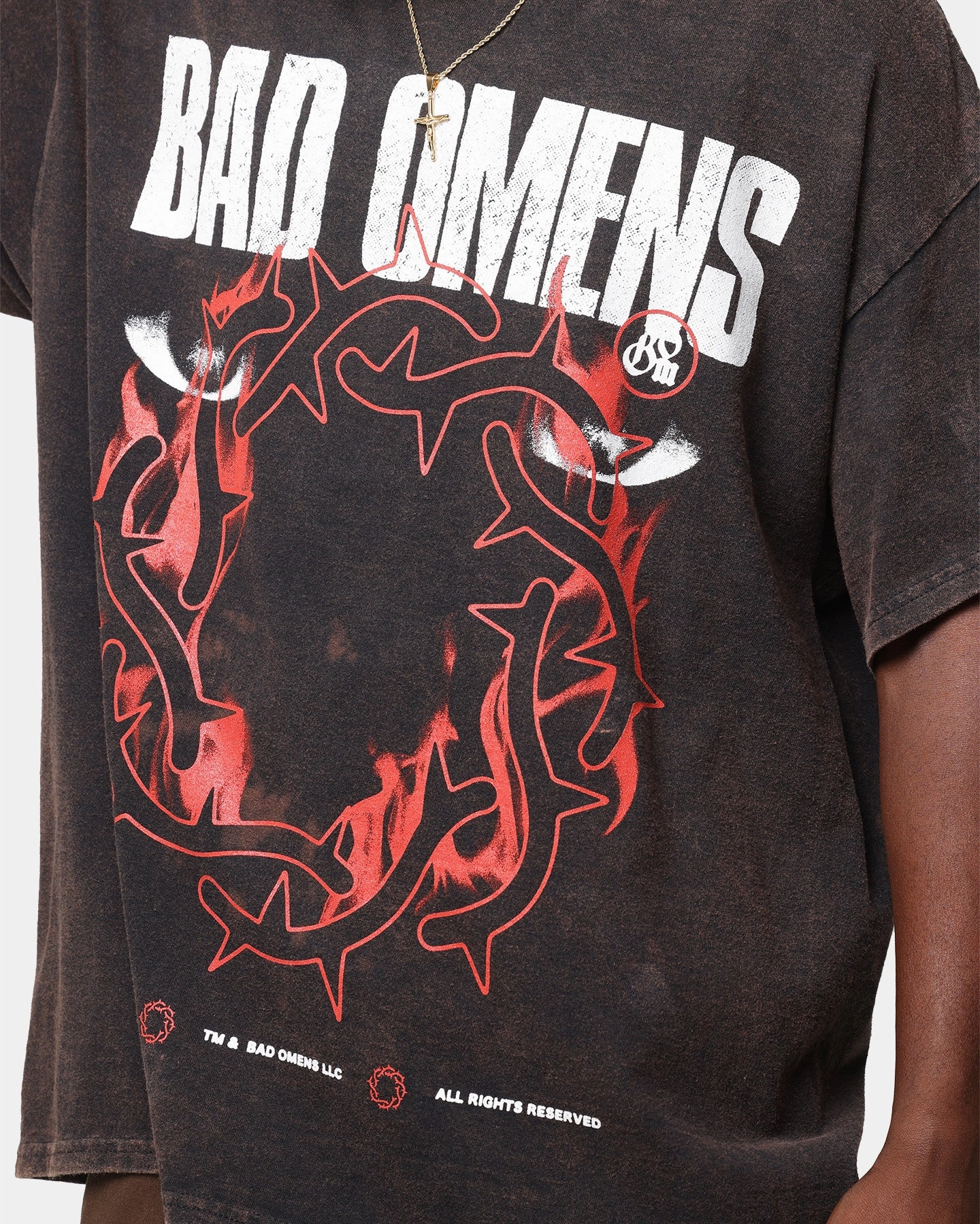 Bad Omens Flame Symbol T-Shirt Black Vintage