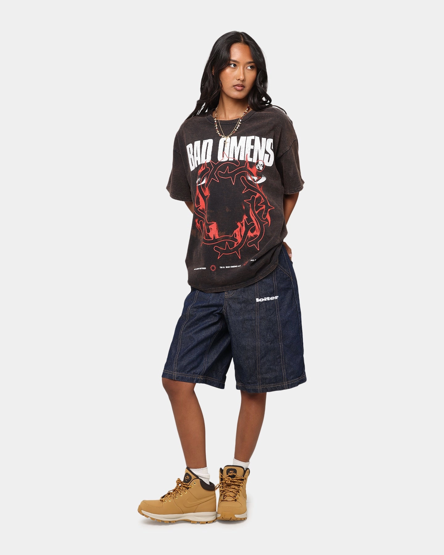 Bad Omens Flame Symbol T-Shirt Black Vintage