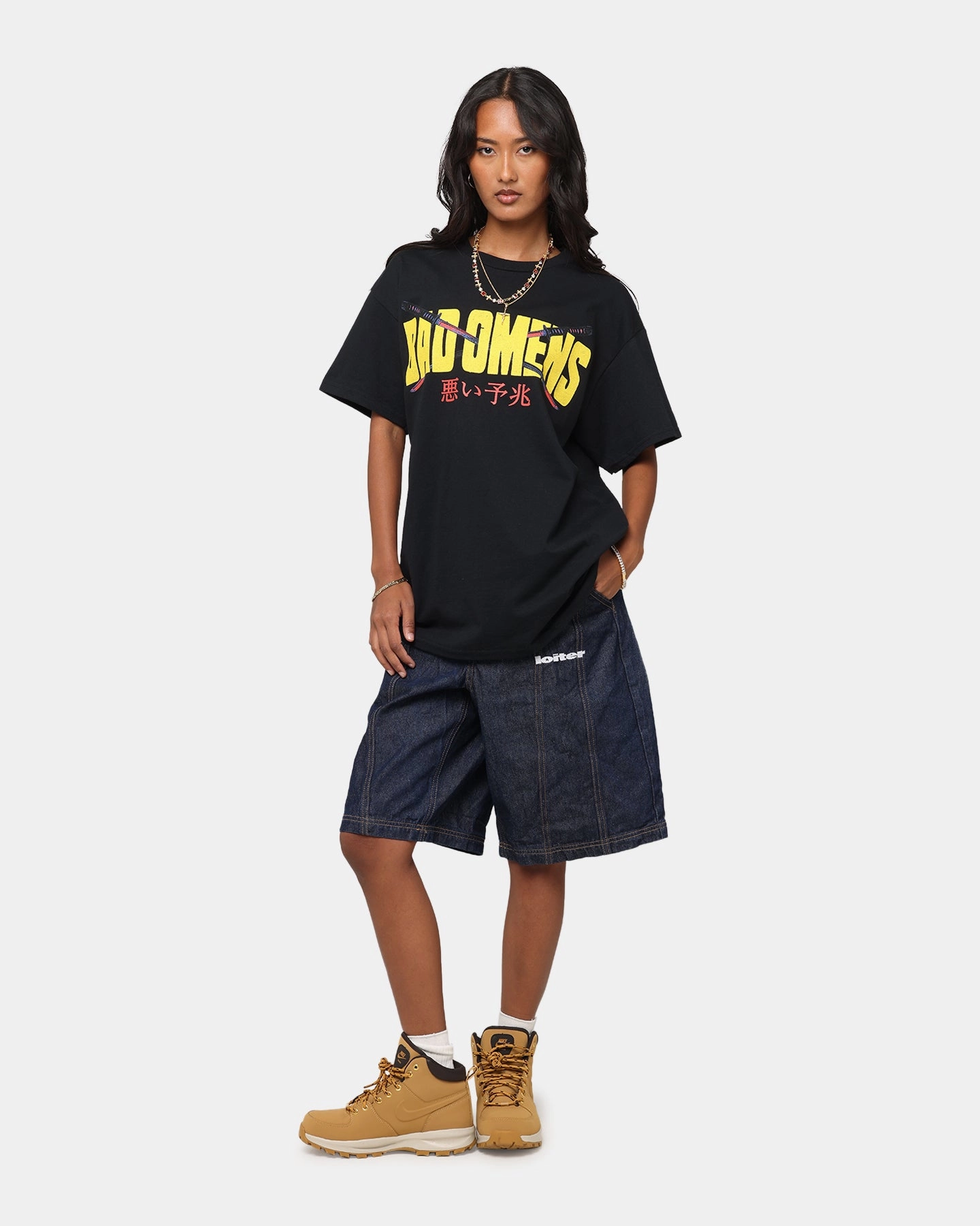 Bad Omens Samurai Girl T-Shirt Black