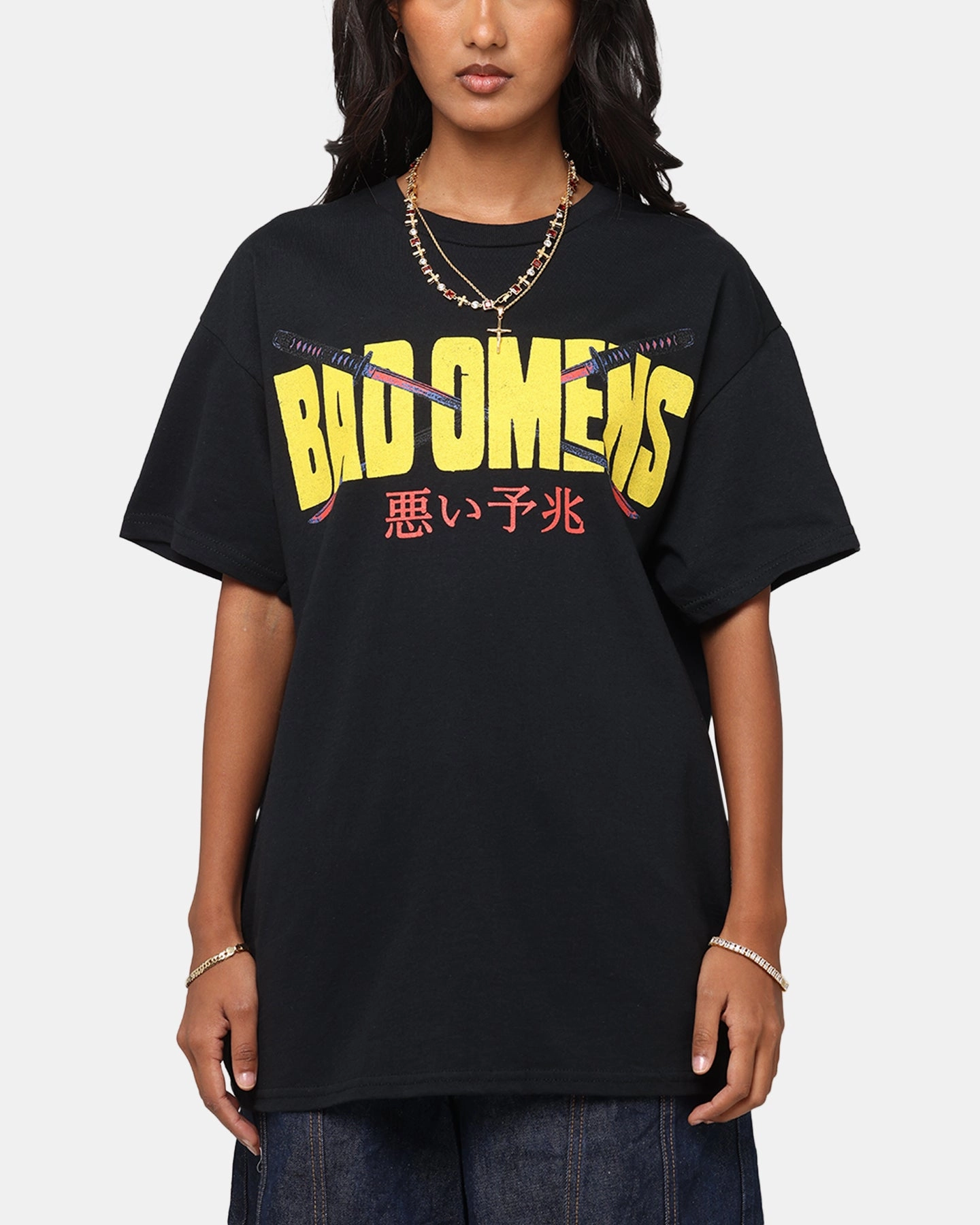 Bad Omens Samurai Girl T-Shirt Black