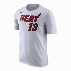 Bam Adebayo NIKE Miami HEAT Association White Name & Number Youth Tee