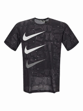 Black Comme des Garçons X Nike Logo Printed Crewneck T-Shirt