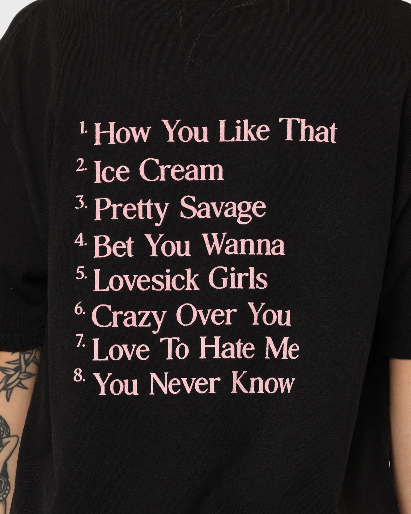 Black Pink Black Pink Album T-Shirt Washed Black