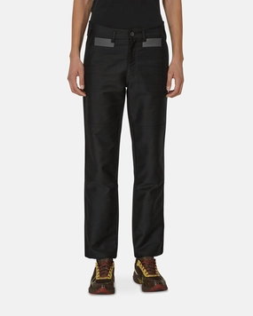 Block Fustian Raised Pants Black
