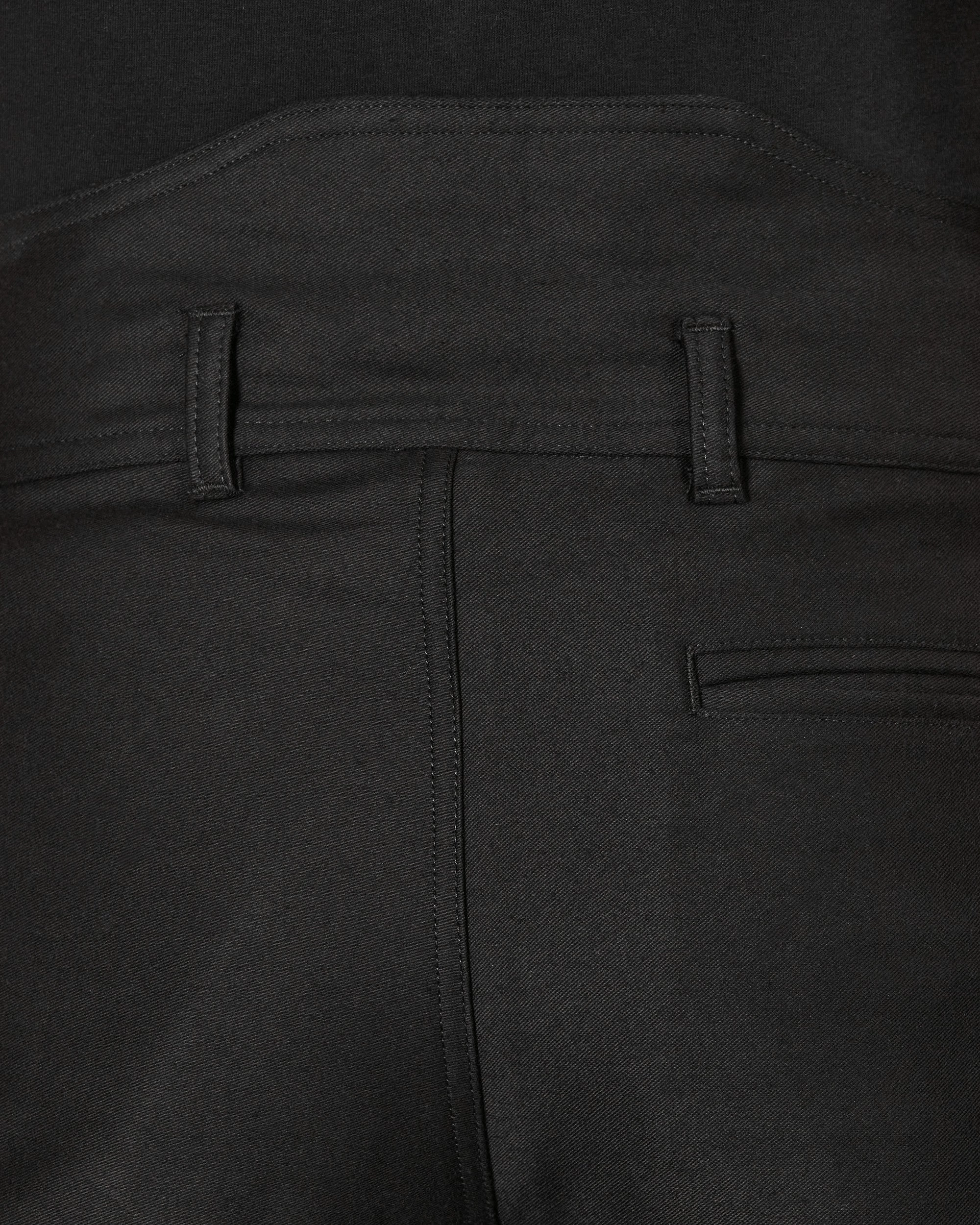 Block Fustian Raised Pants Black