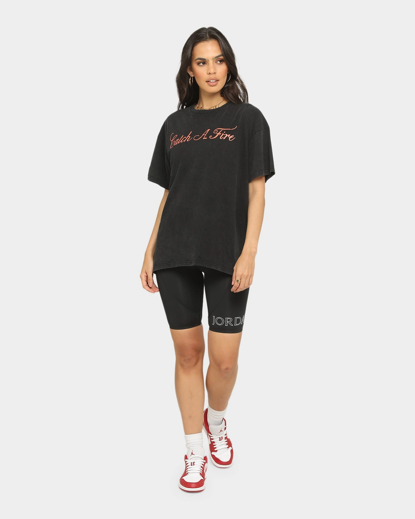 BOB MARLEY Catch A Fire T-Shirt Washed Black