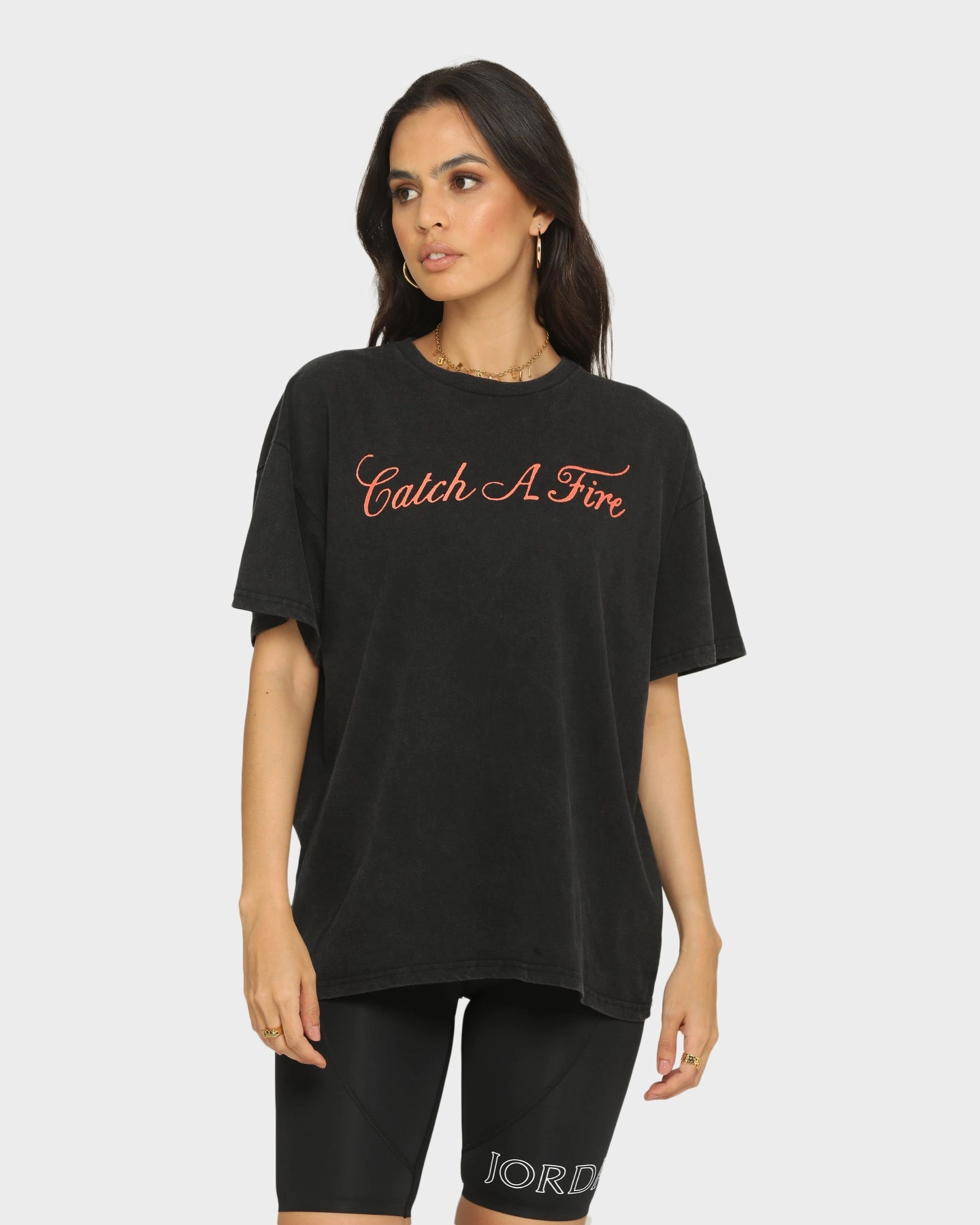 BOB MARLEY Catch A Fire T-Shirt Washed Black