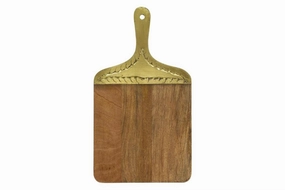 BROWN WOOD GLAM DECORATIVE CUTTING BOARD
