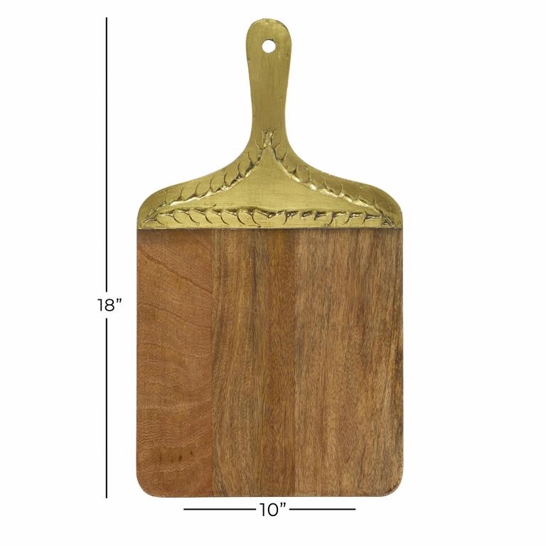 BROWN WOOD GLAM DECORATIVE CUTTING BOARD