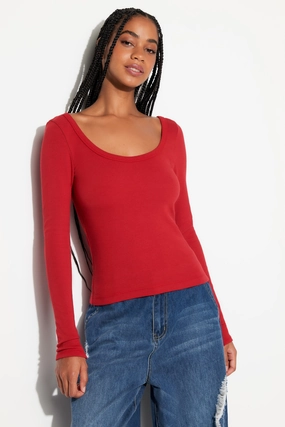 Chrissie Rib L/S Top