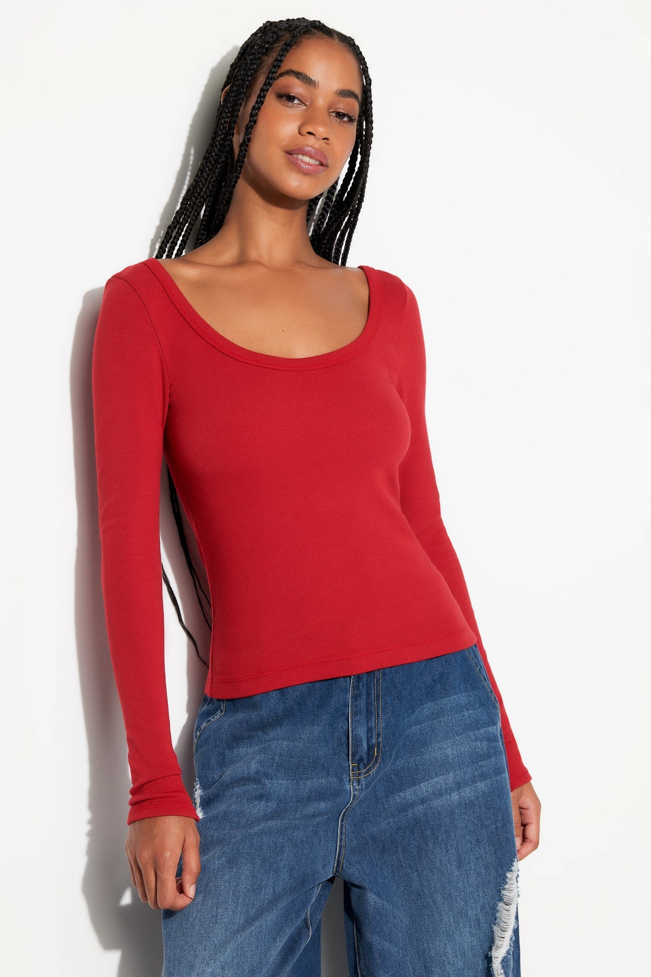 Chrissie Rib L/S Top