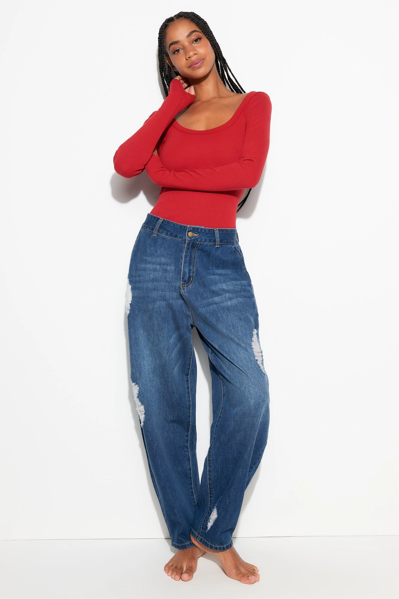 Chrissie Rib L/S Top