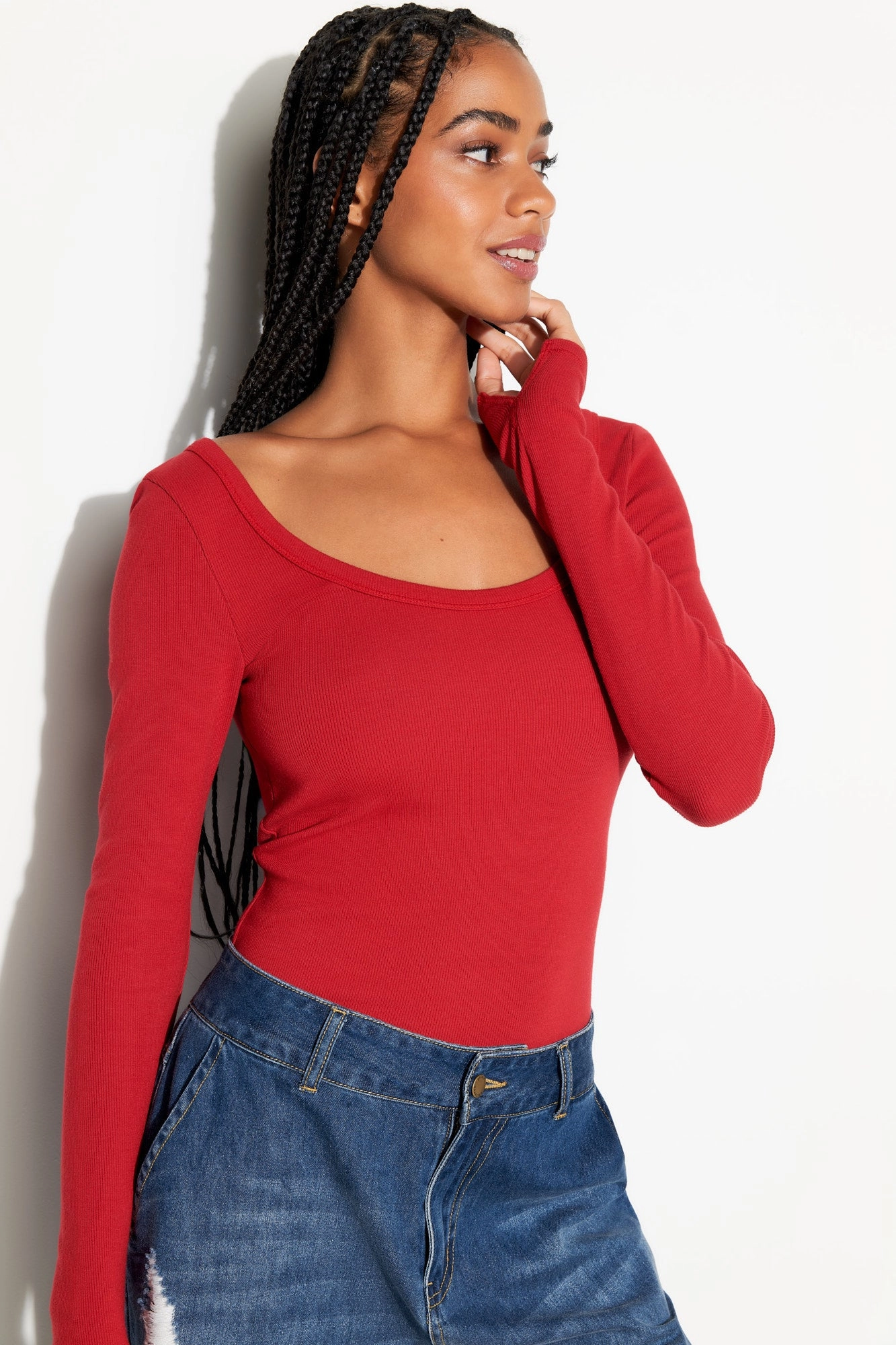 Chrissie Rib L/S Top