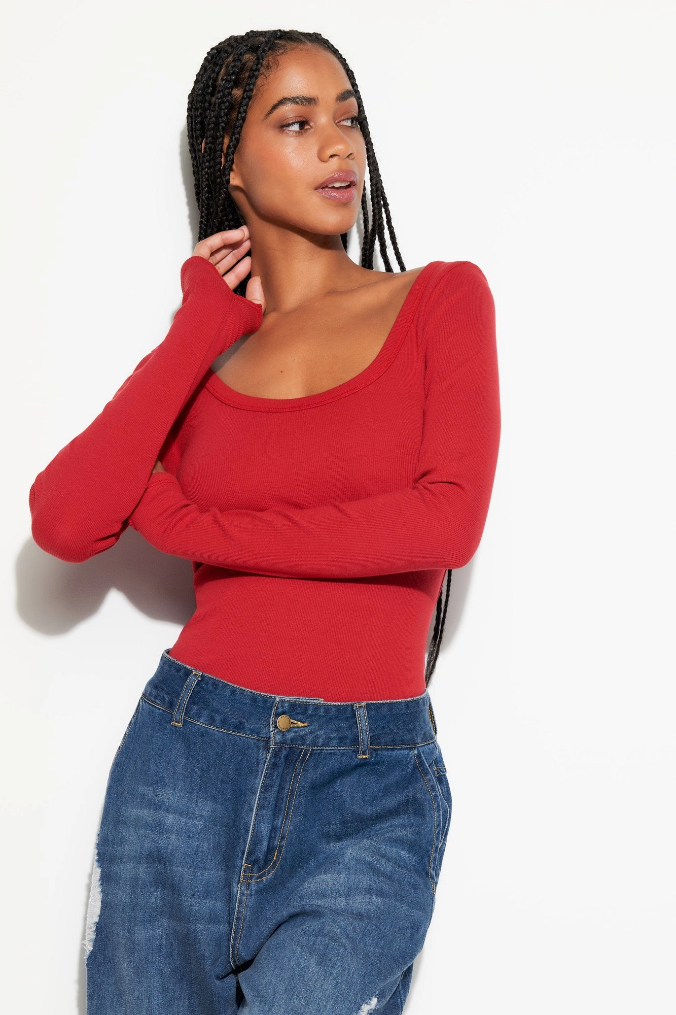 Chrissie Rib L/S Top