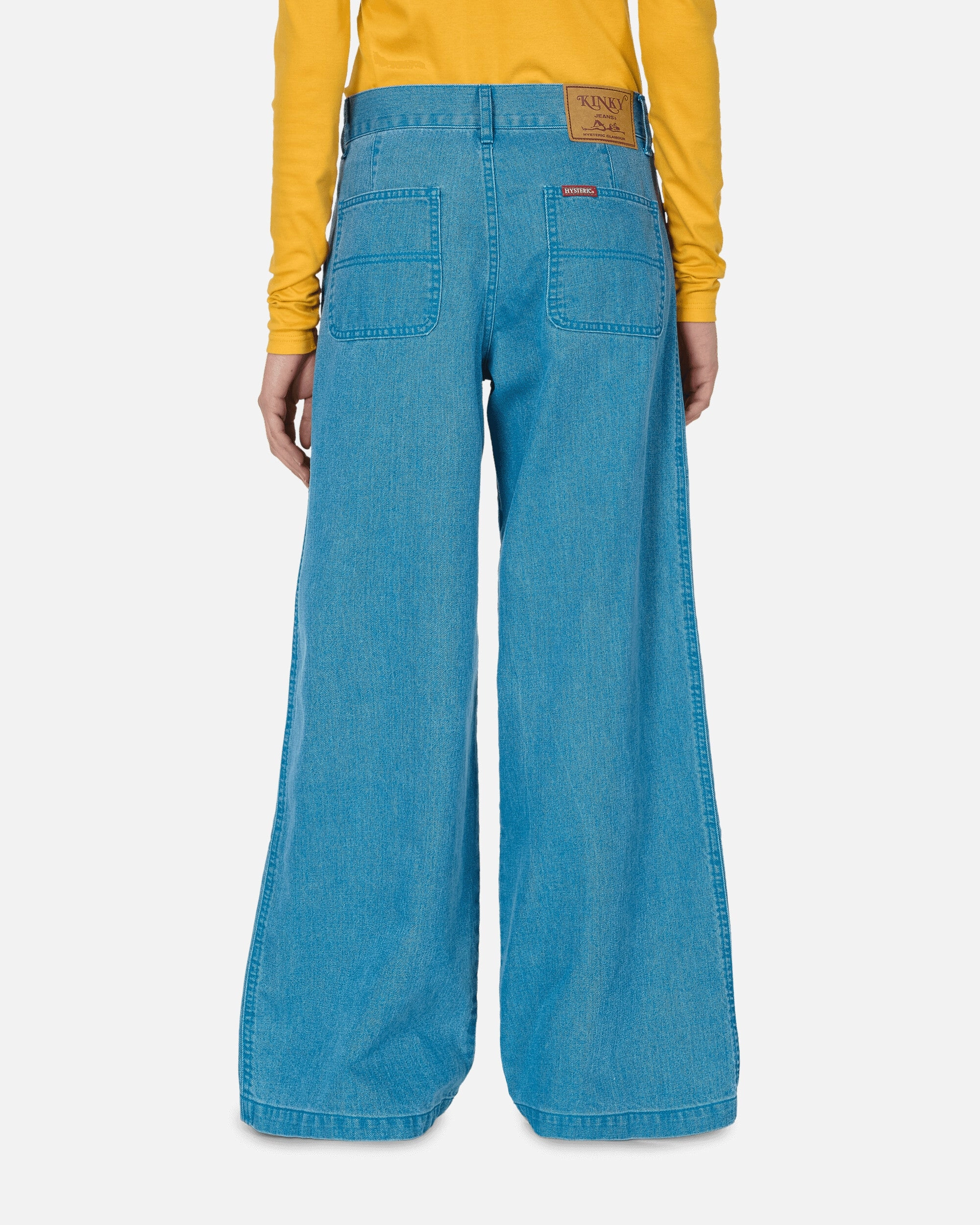 Colored Denim Wide Pants Blue