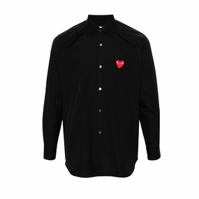 Comme Des Garcons Play Shirt Red Emblem Black AX-B002-051