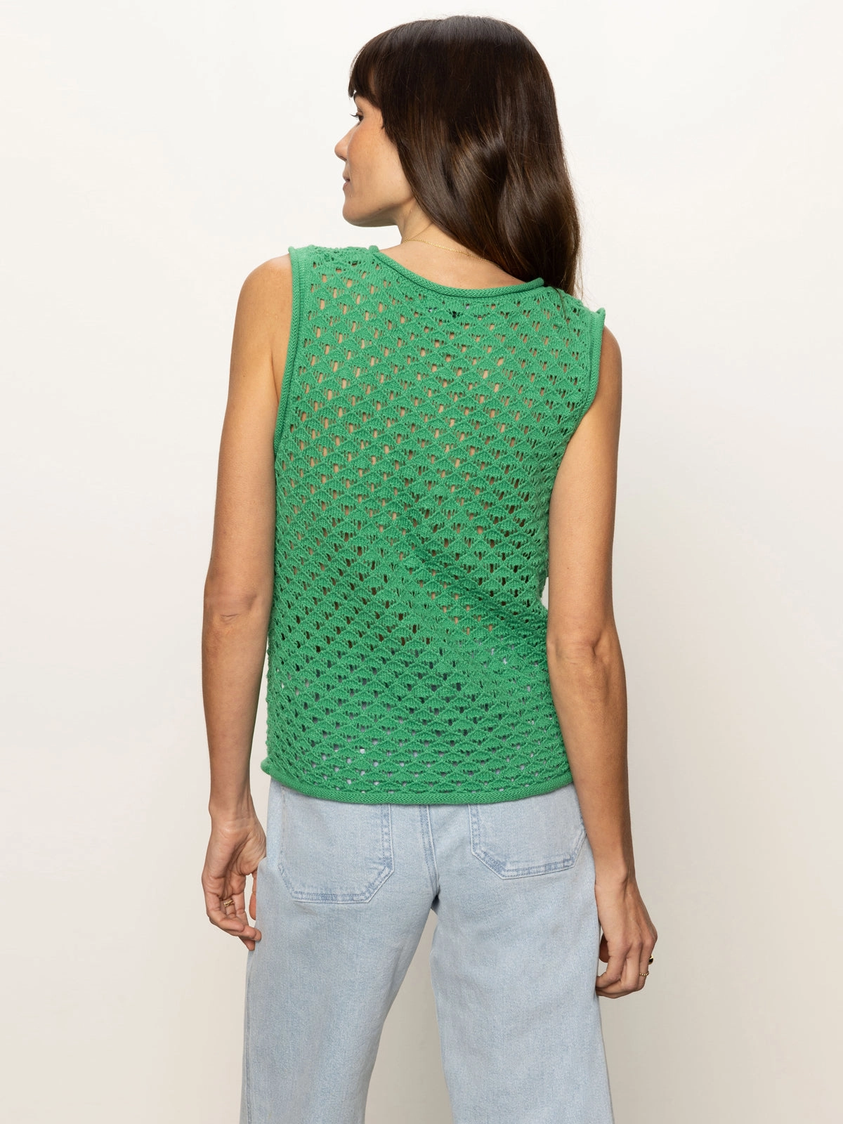 Crochet Shell Sweater Palm