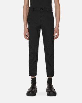 Crumpled Polyester Pants Black