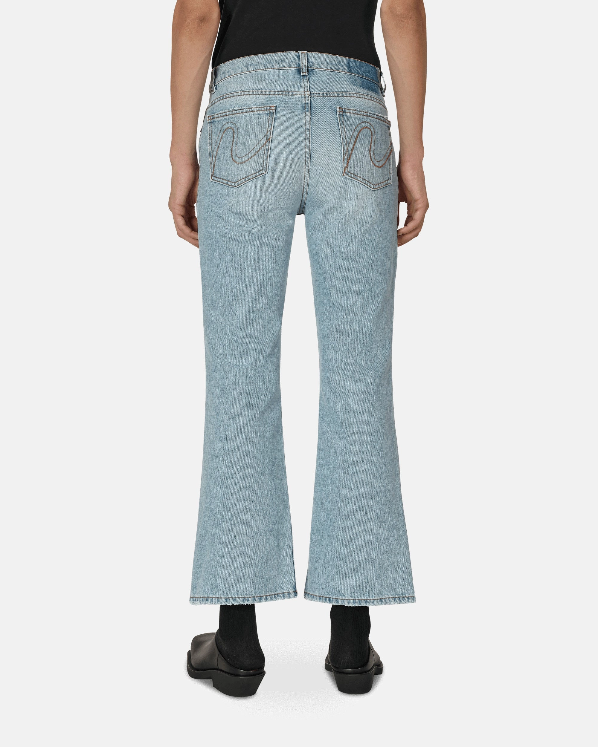 Distressed Denim Pants Blue
