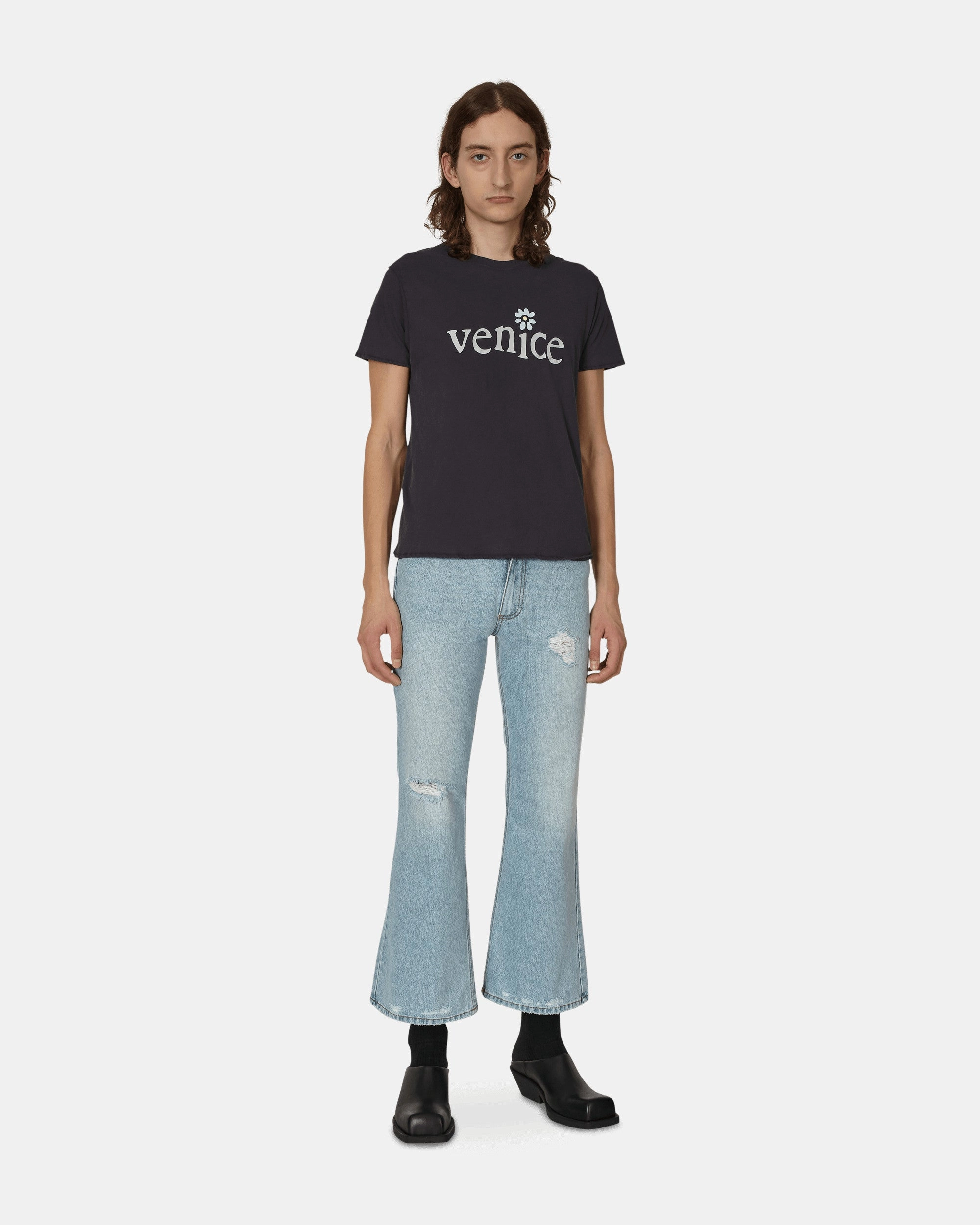 Distressed Denim Pants Blue