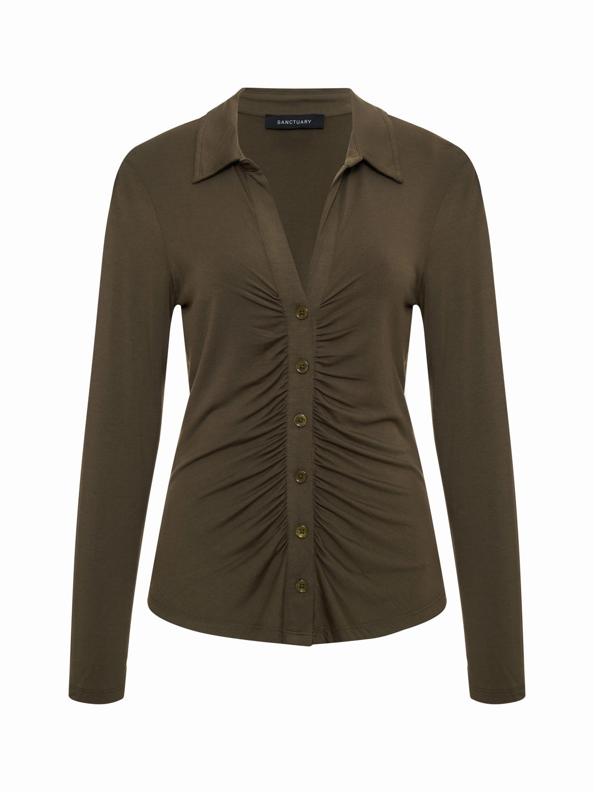 Dreamgirl Button Up Top Kalamata