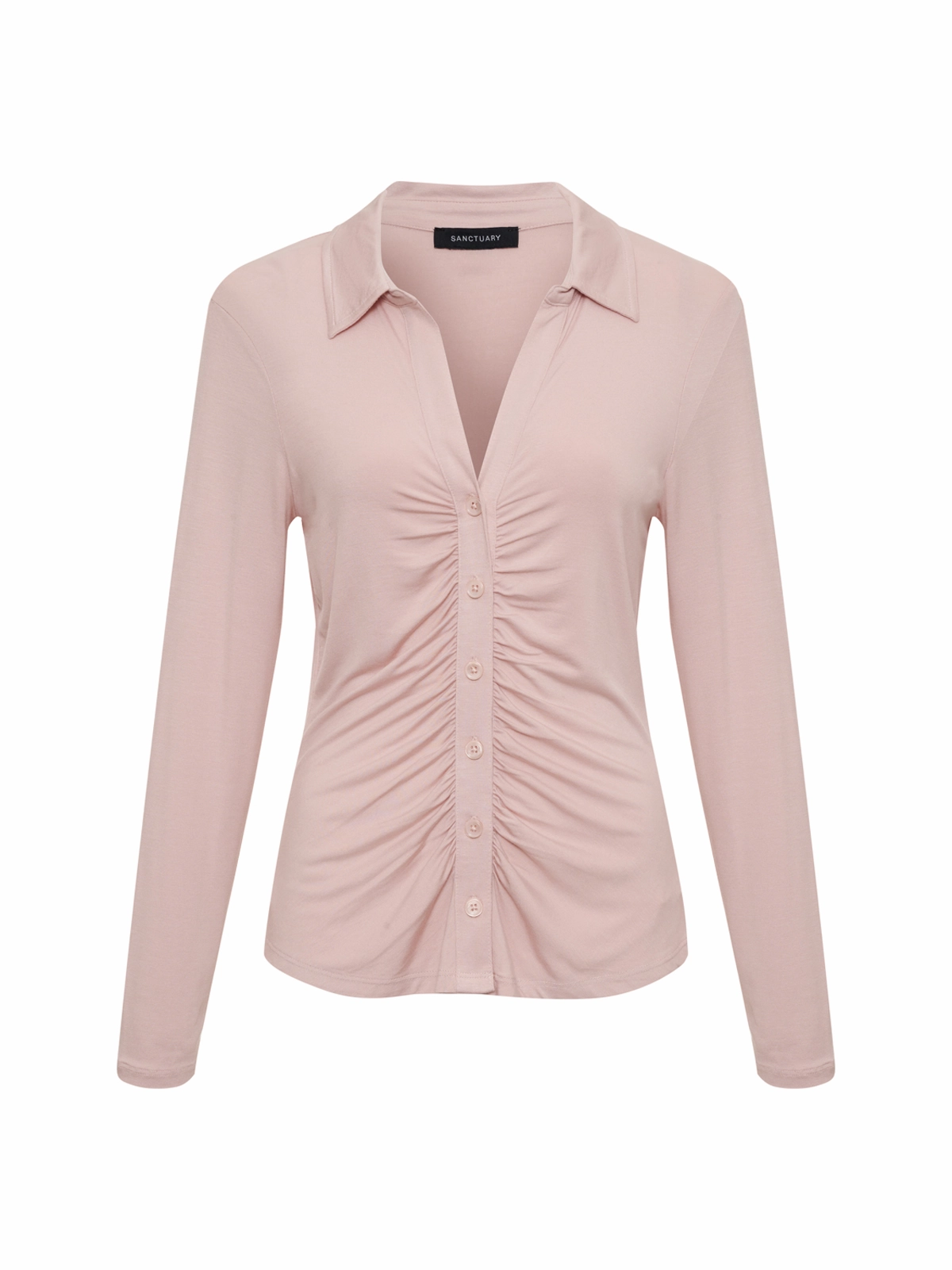 Dreamgirl Button Up Top Light Rosewood
