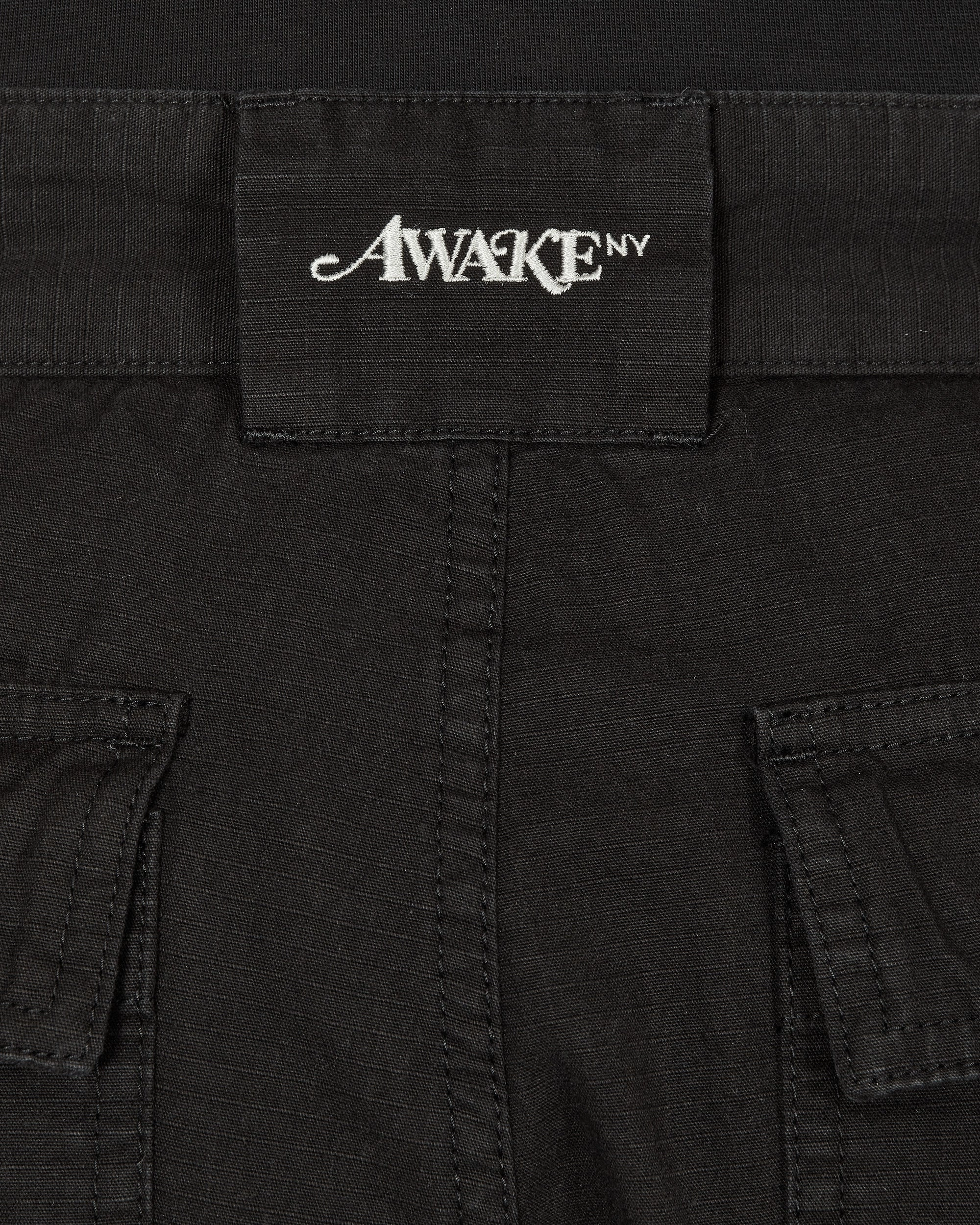 Embroidered Cargo Pants Black