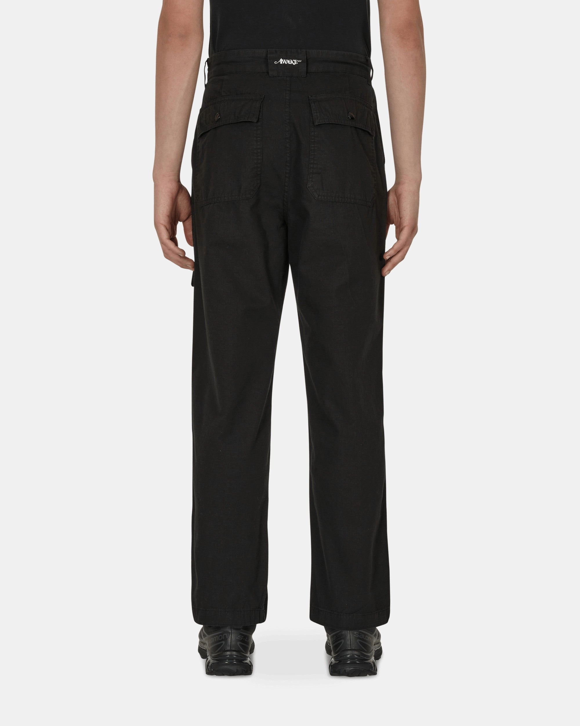 Embroidered Cargo Pants Black
