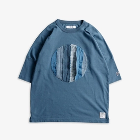 FDMTL | CIRCLE OBI WIDE TEE  { BLUE