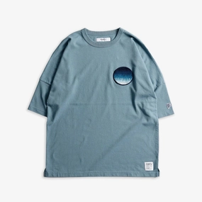 FDMTL | CIRCLE PATCH WIDE TEE  { BLUE