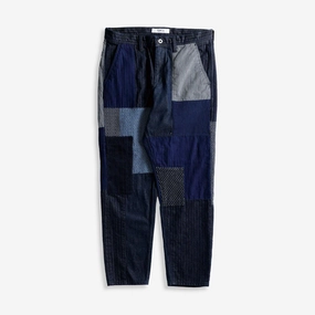FDMTL | PATCHWORK PANTS RINSE  { INDIGO