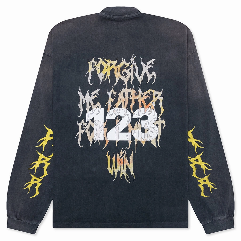 Forgive Me Vintage L/S Tee - Vintage Black