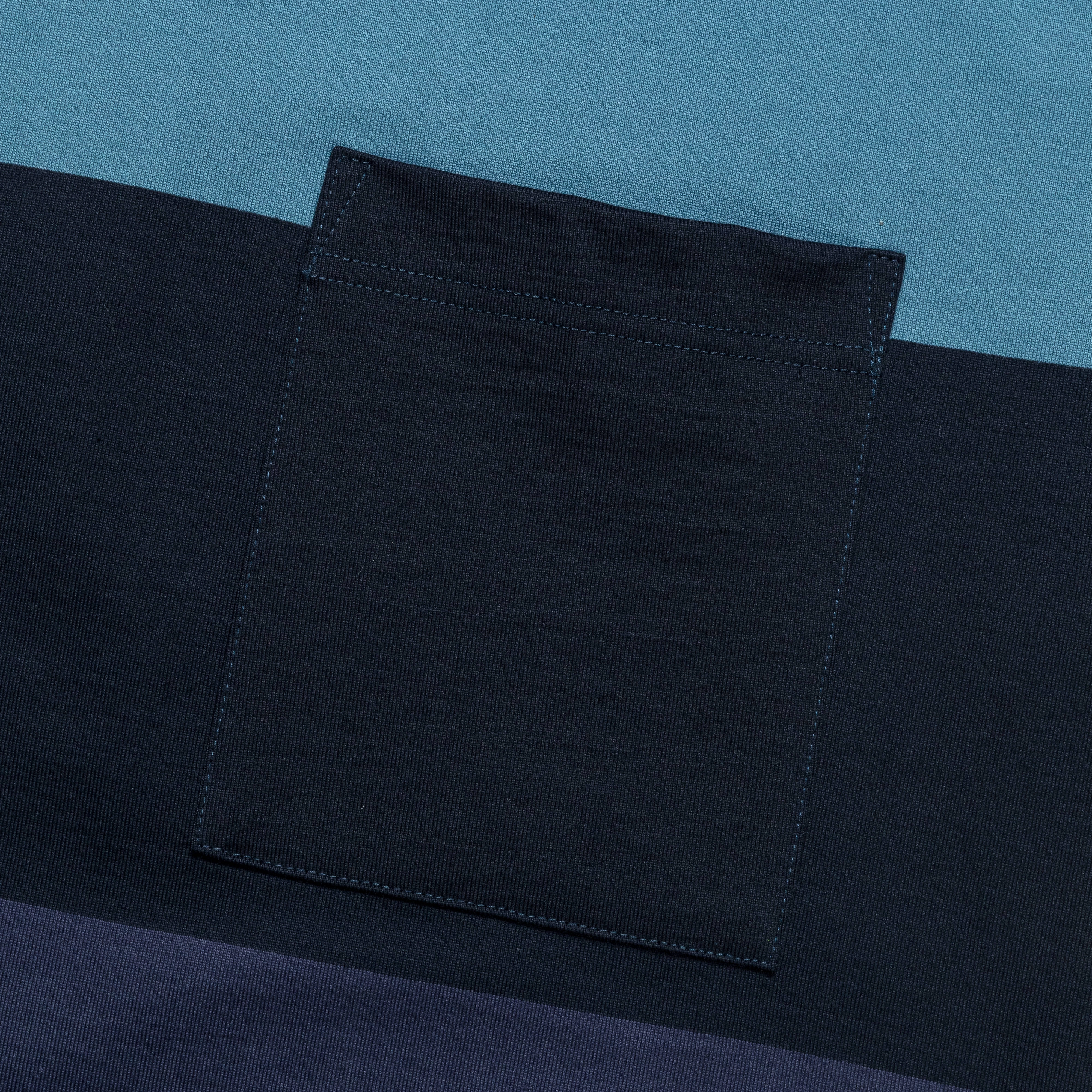 Heritage Pocket Stripe T-Shirt - Marine Deep/Winter Blue