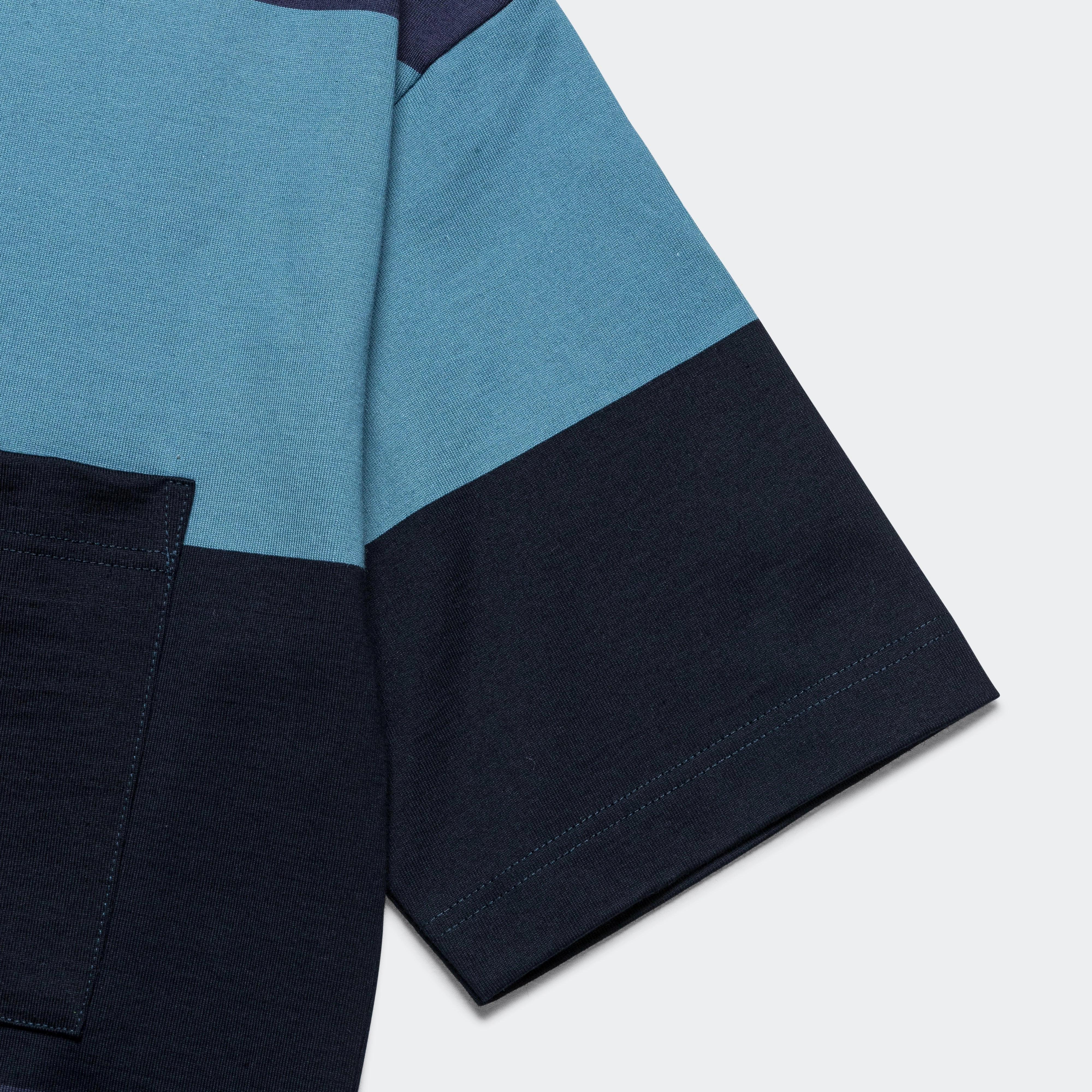 Heritage Pocket Stripe T-Shirt - Marine Deep/Winter Blue