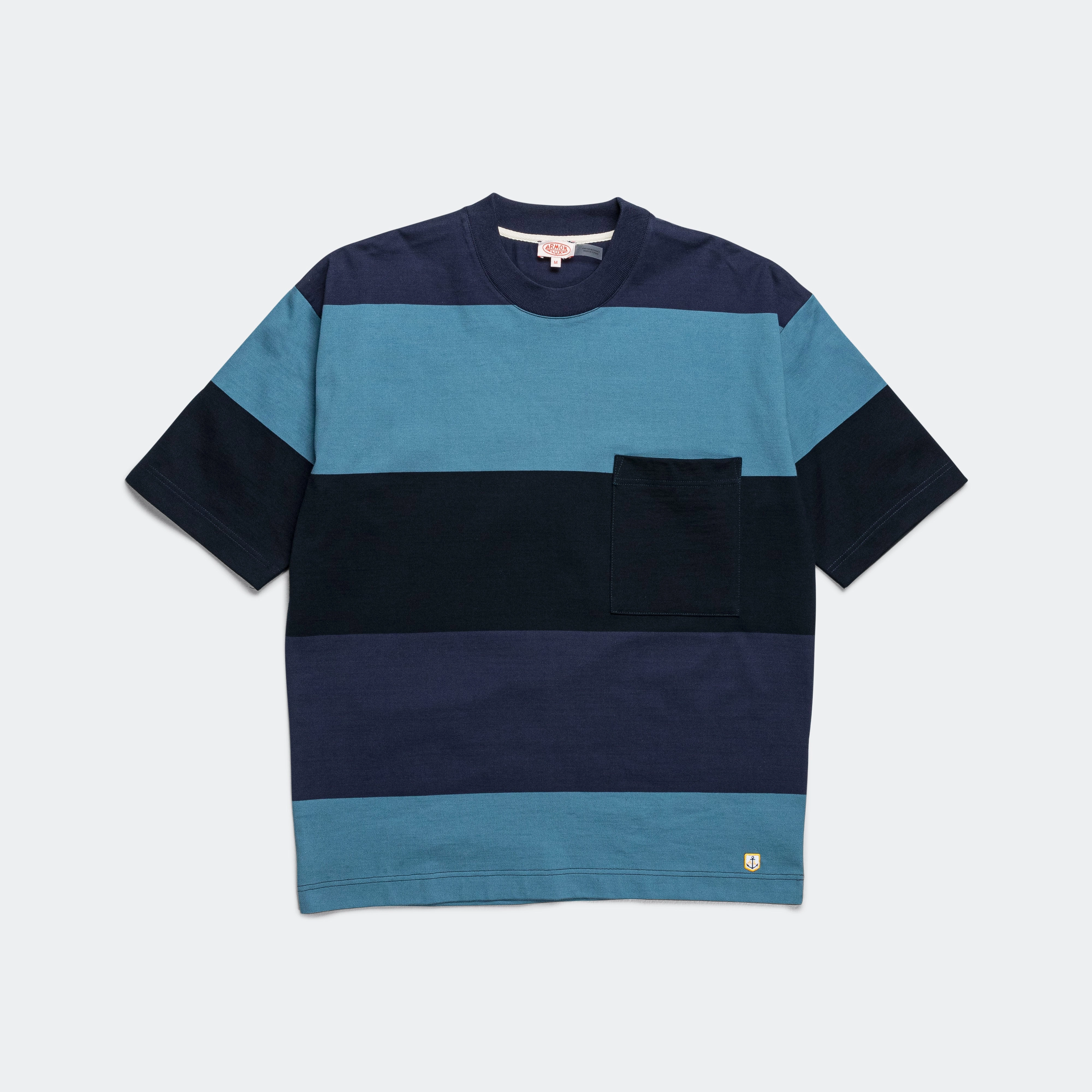 Heritage Pocket Stripe T-Shirt - Marine Deep/Winter Blue