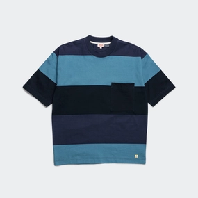 Heritage Pocket Stripe T-Shirt - Marine Deep/Winter Blue