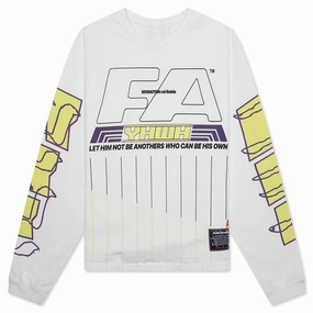 His Own Racing L/S Tee - Optic White