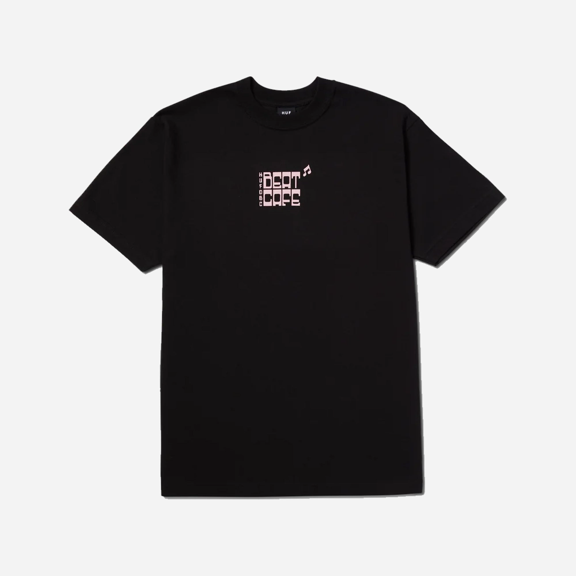 HUF | BEAT CAFE T-SHIRT  { BLACK