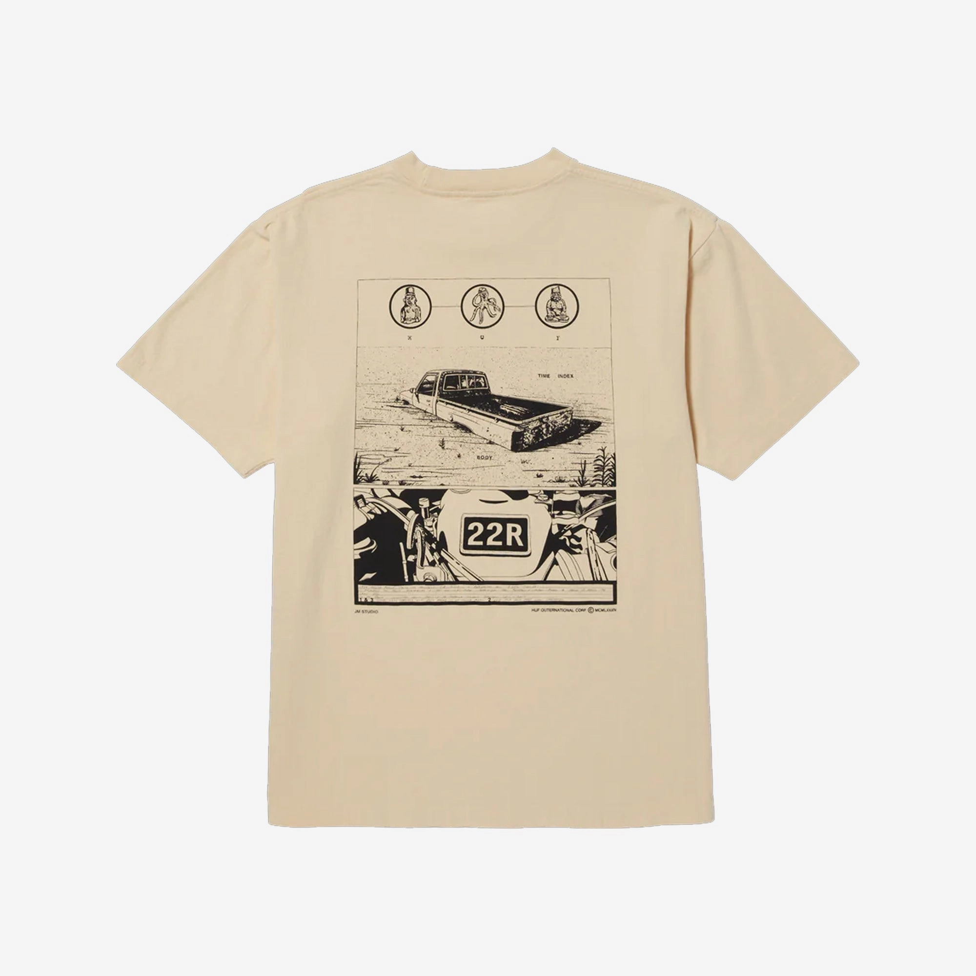 HUF | DIAGRAM DRAWING #1 T-SHIRT  { WHEAT