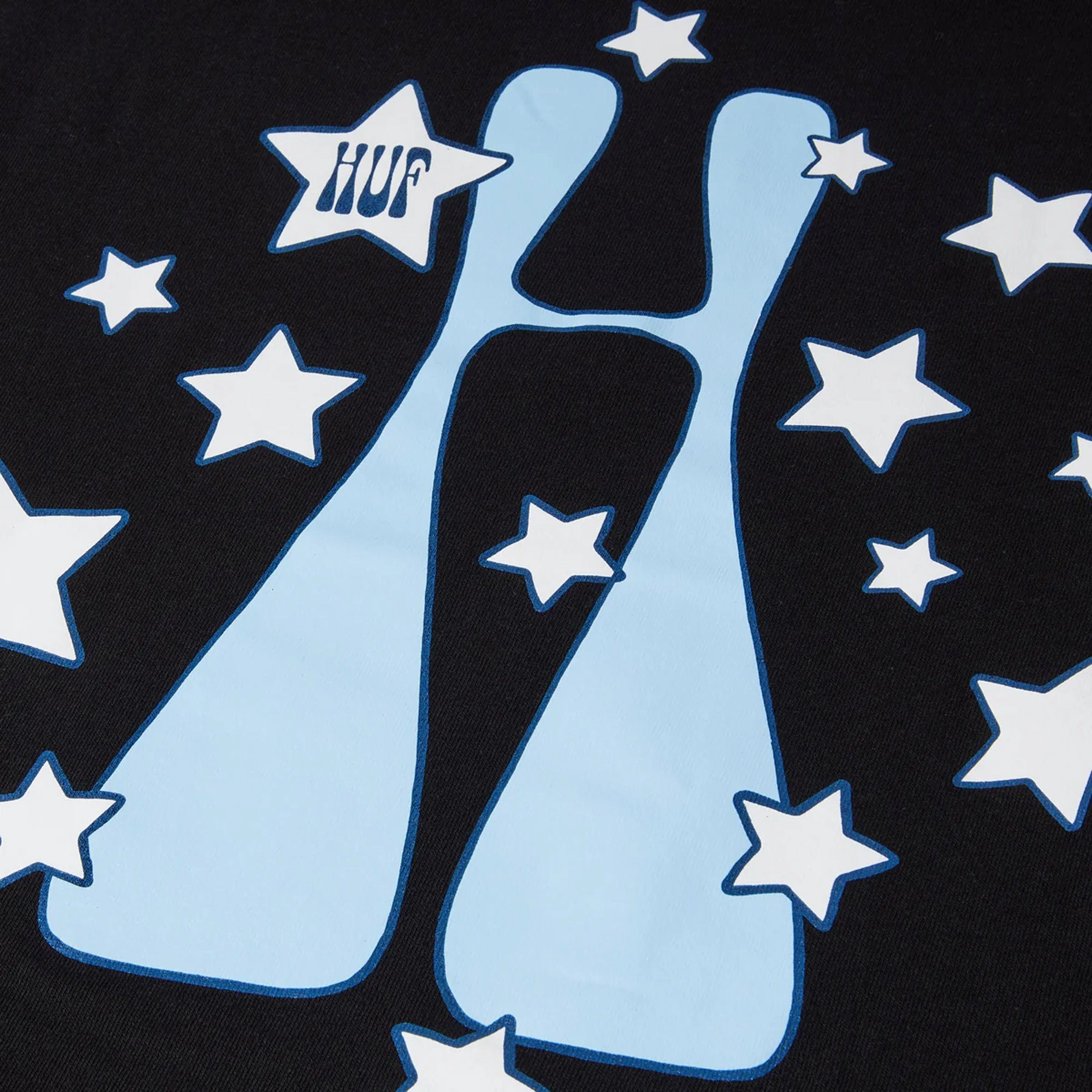 HUF | H STARDUST T-SHIRT  { BLACK