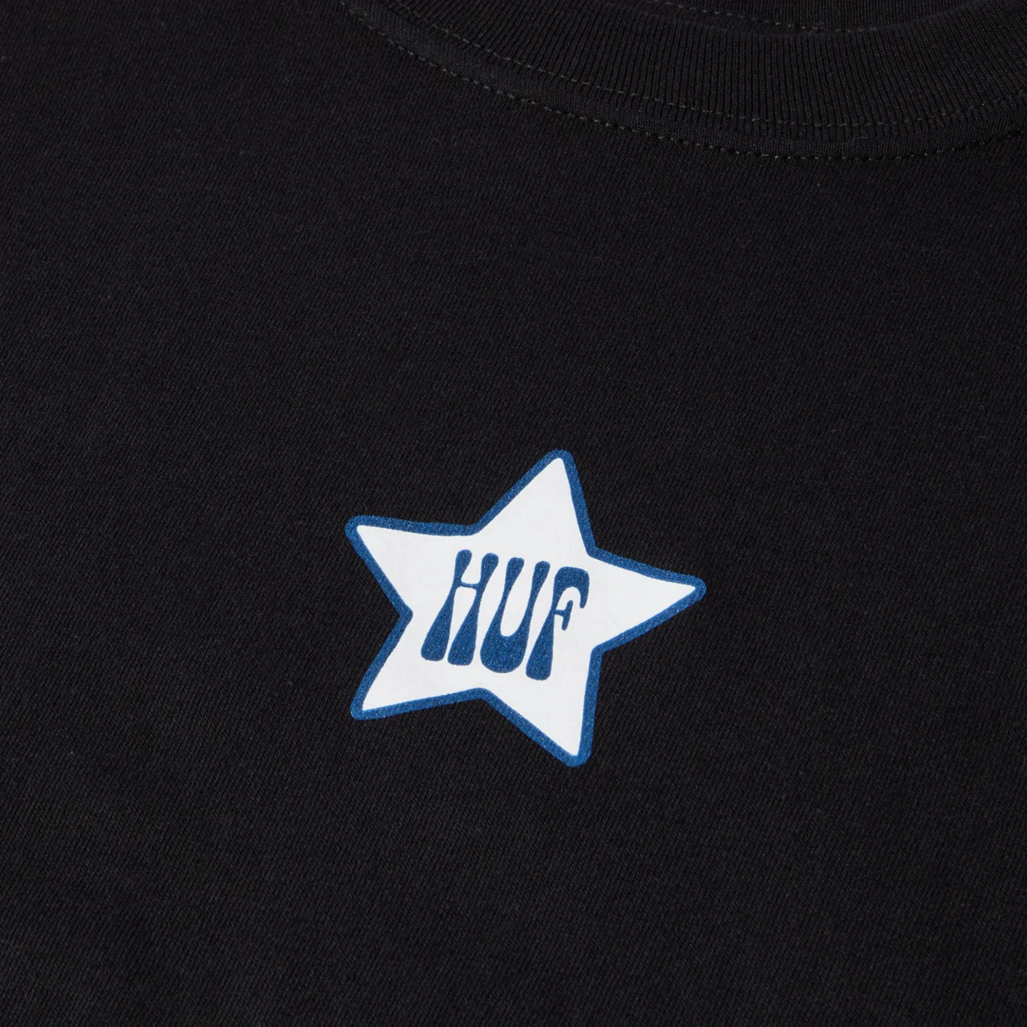 HUF | H STARDUST T-SHIRT  { BLACK