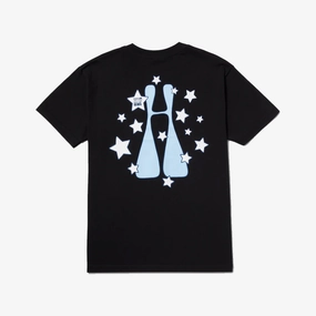 HUF | H STARDUST T-SHIRT  { BLACK